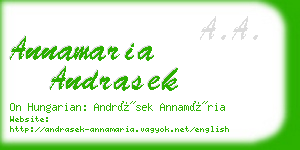 annamaria andrasek business card